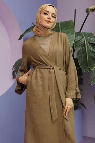 Apolet Detaylı Kuşaklı Takım Vizon - 2