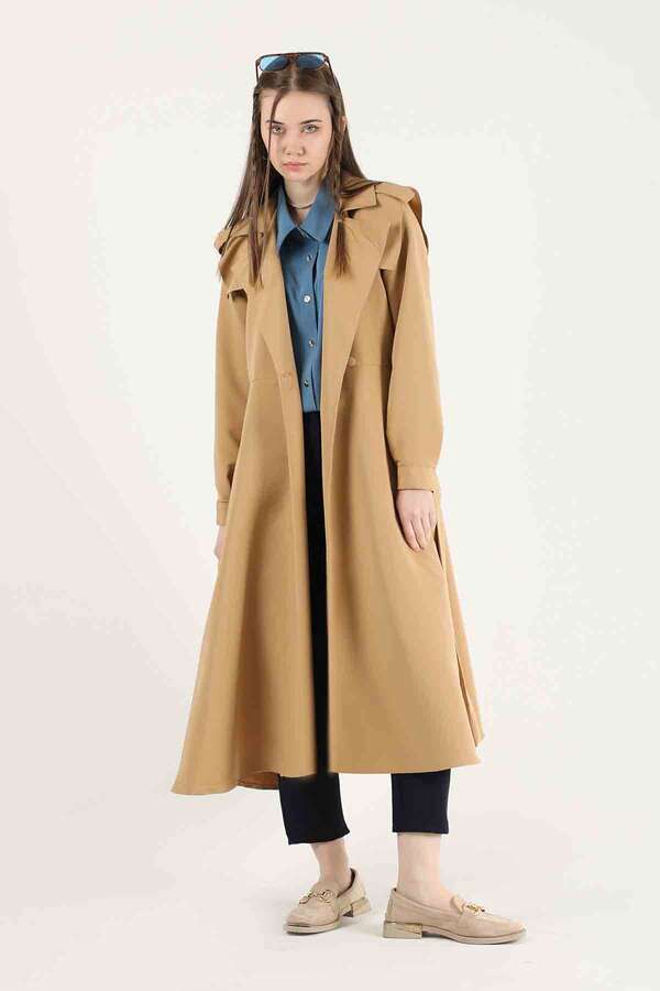 Apolet Detaylı Trençkot Bisküvi 