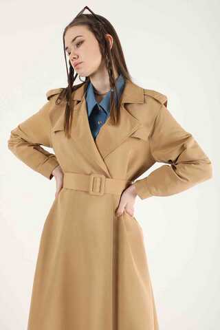 Apolet Detaylı Trençkot Bisküvi - 4