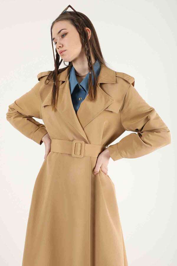 Apolet Detaylı Trençkot Bisküvi - 4