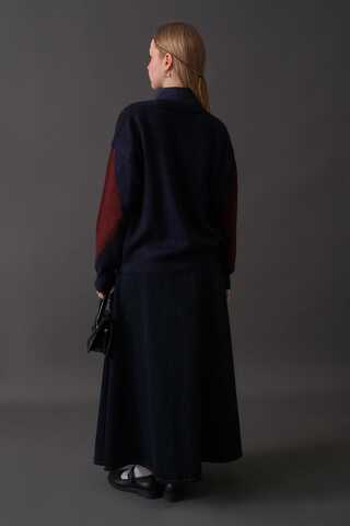 Argyle Pattern Cardigan Navy - 12