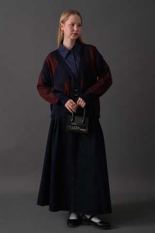 Argyle Pattern Cardigan Navy - 3