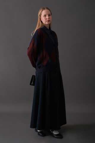 Argyle Pattern Cardigan Navy - 9