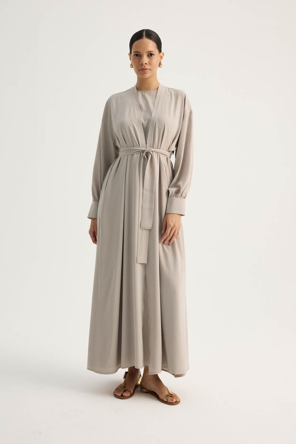 Arka Parçalı Abaya Takım Taş - 2