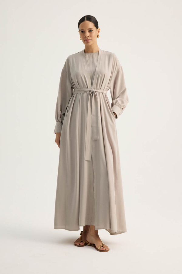 Arka Parçalı Abaya Takım Taş - 5