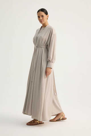 Arka Parçalı Abaya Takım Taş - 8