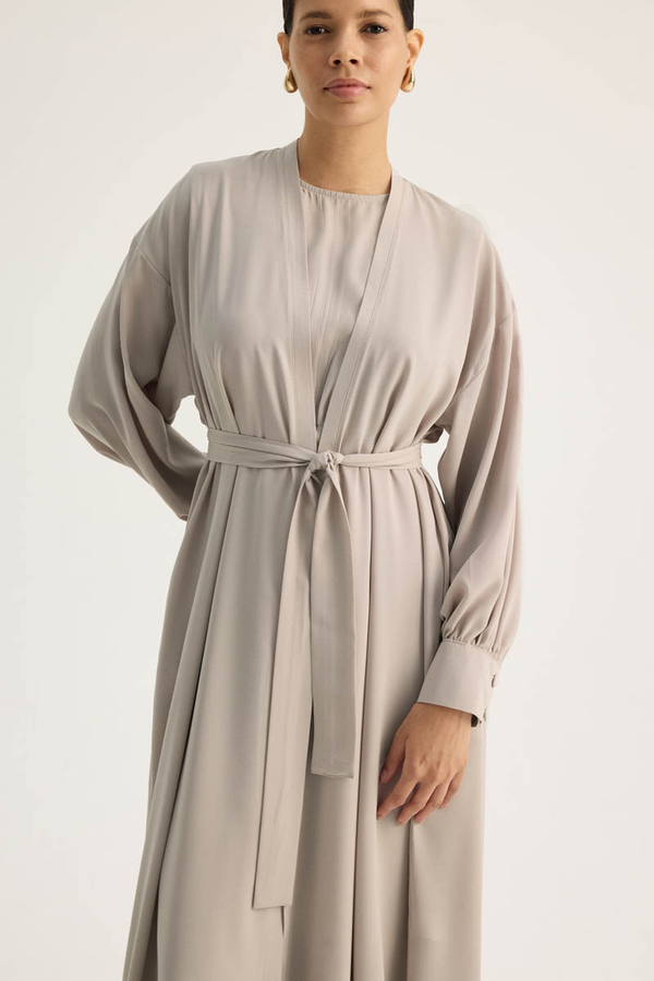 Arka Parçalı Abaya Takım Taş - 11