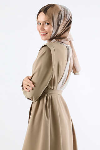 Asimetrik Detaylı Ferace Taş - 4