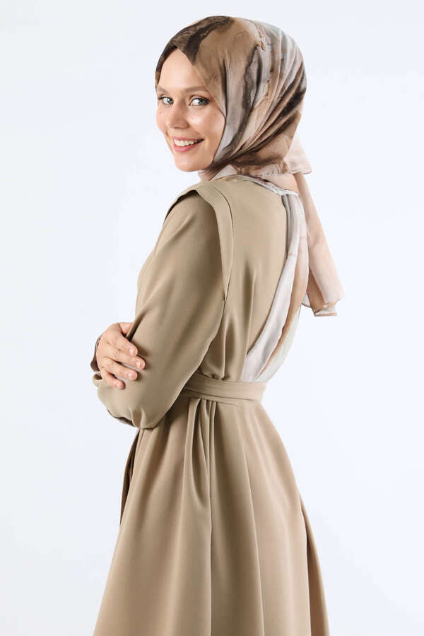 Asimetrik Detaylı Ferace Taş - 4