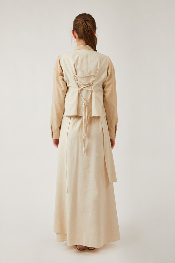 Asimetrik Etekli Yelek Takım Taş - 6