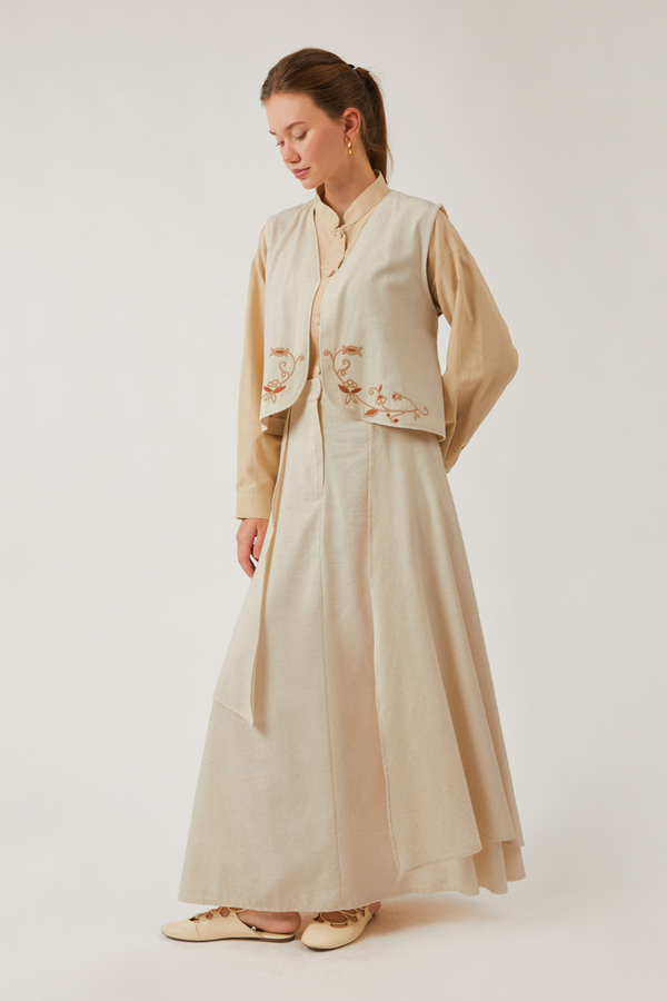 Asimetrik Etekli Yelek Takım Taş - 2