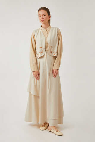 Asimetrik Etekli Yelek Takım Taş - 3