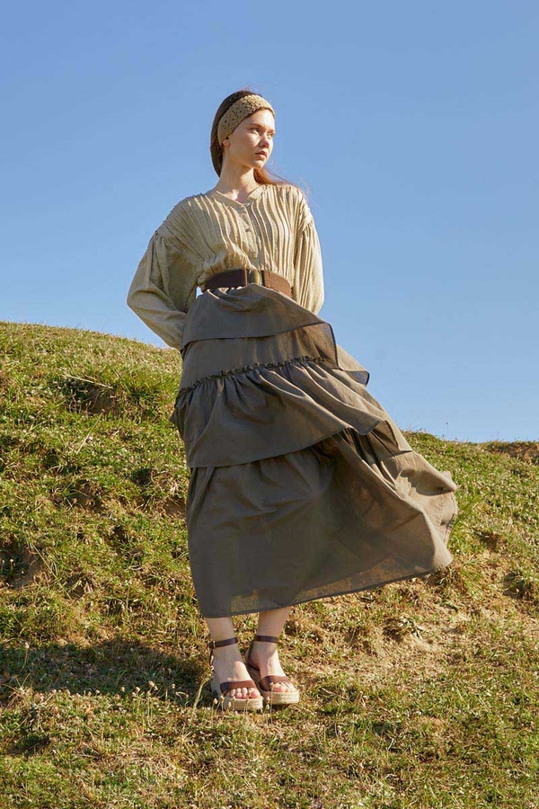 Asimetrik Fırfırlı Etek Taş - 6