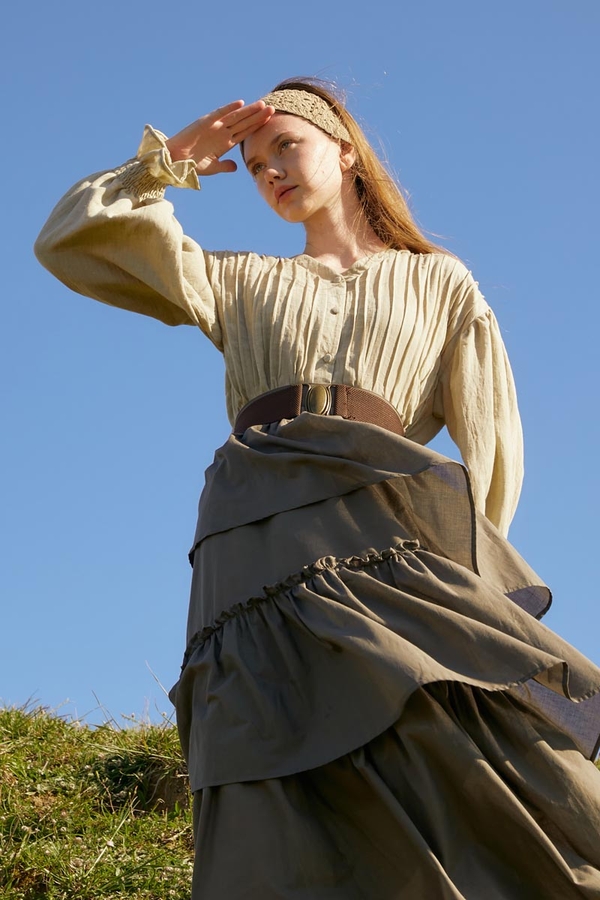 Asimetrik Fırfırlı Etek Taş - 5