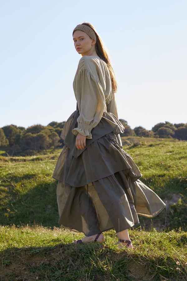 Asimetrik Fırfırlı Etek Taş - 7