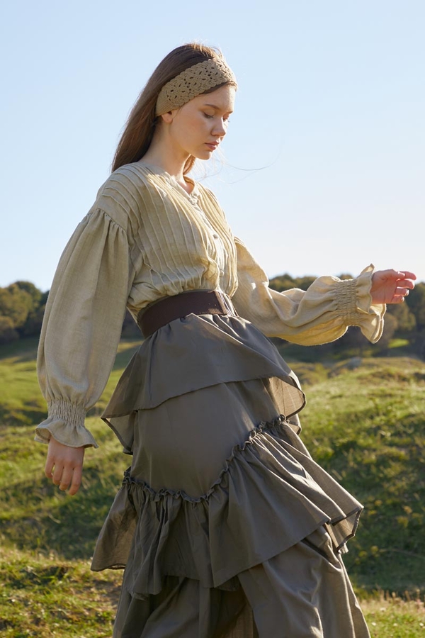 Asimetrik Fırfırlı Etek Taş - 3