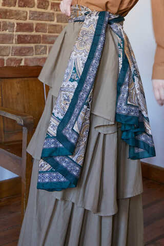 Asimetrik Fırfırlı Etek Taş - 12