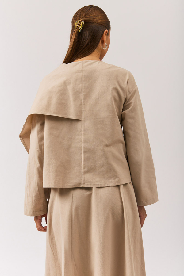 Asimetrik Parçalı Gömlek Taş - 8