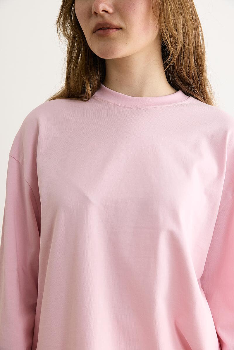 Asimetrik Tişört Toz Pembe - 6