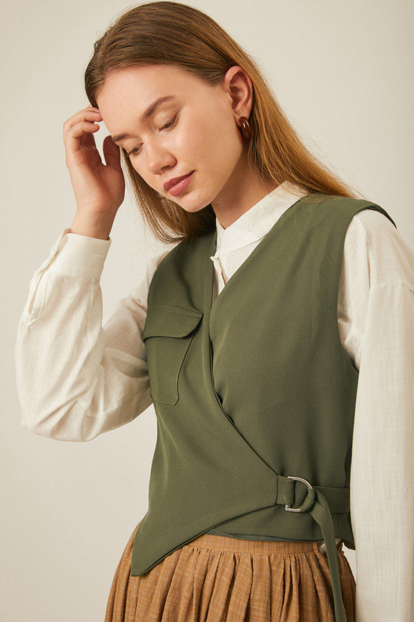 Asimetrik Yelek Haki - 3