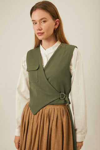 Asimetrik Yelek Haki - 1