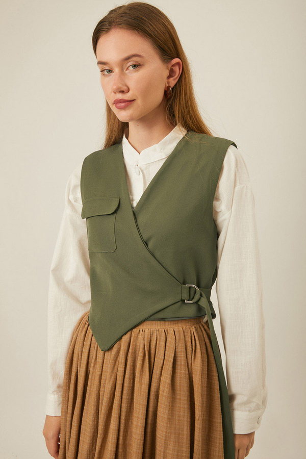 Asimetrik Yelek Haki - 1