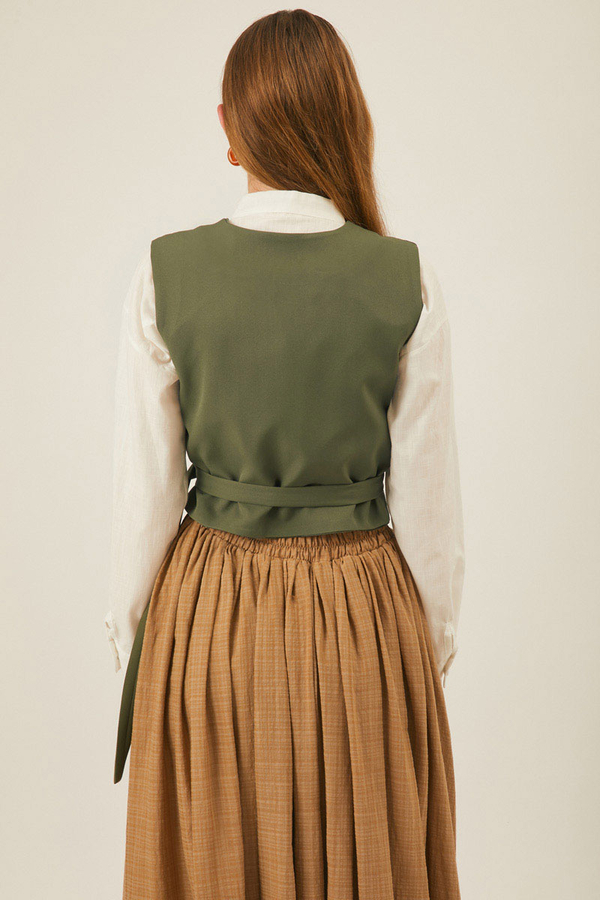 Asimetrik Yelek Haki - 7