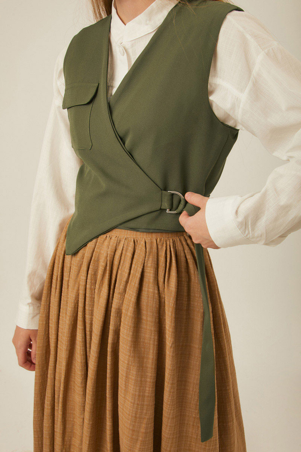 Asimetrik Yelek Haki - 6