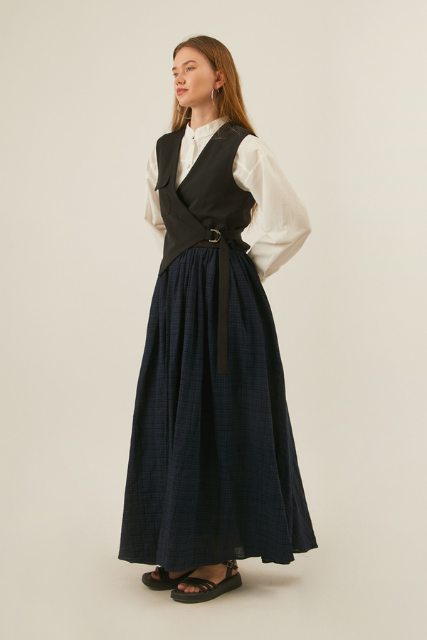 Asimetrik Yelek Siyah - 3