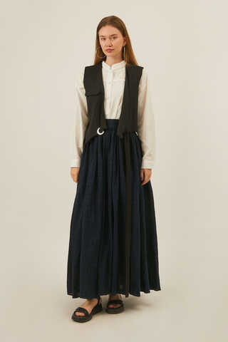 Asimetrik Yelek Siyah - 2