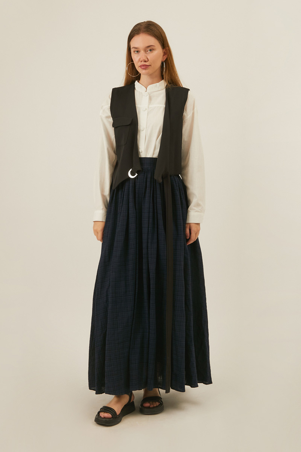 Asimetrik Yelek Siyah - 2