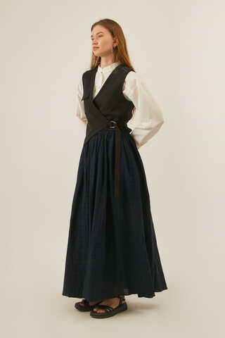 Asimetrik Yelek Siyah - 3