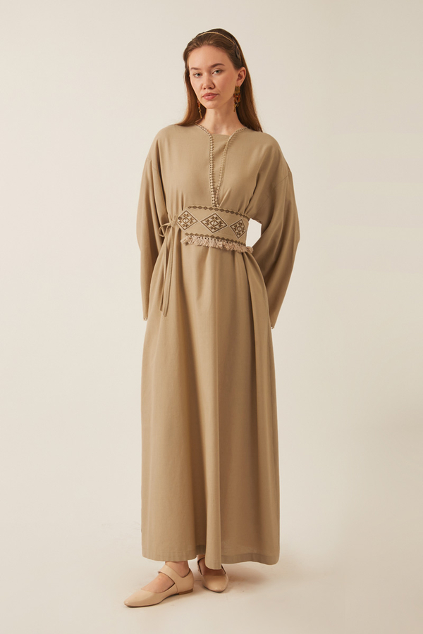 Asrin Dress Beige - 5