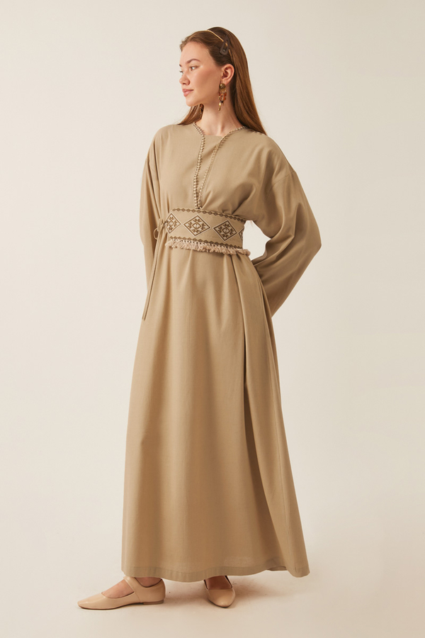 Asrin Dress Beige - 7