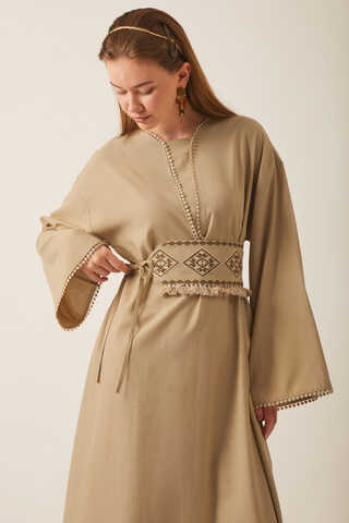 Asrin Dress Beige - 8