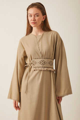 Asrin Dress Beige - 9