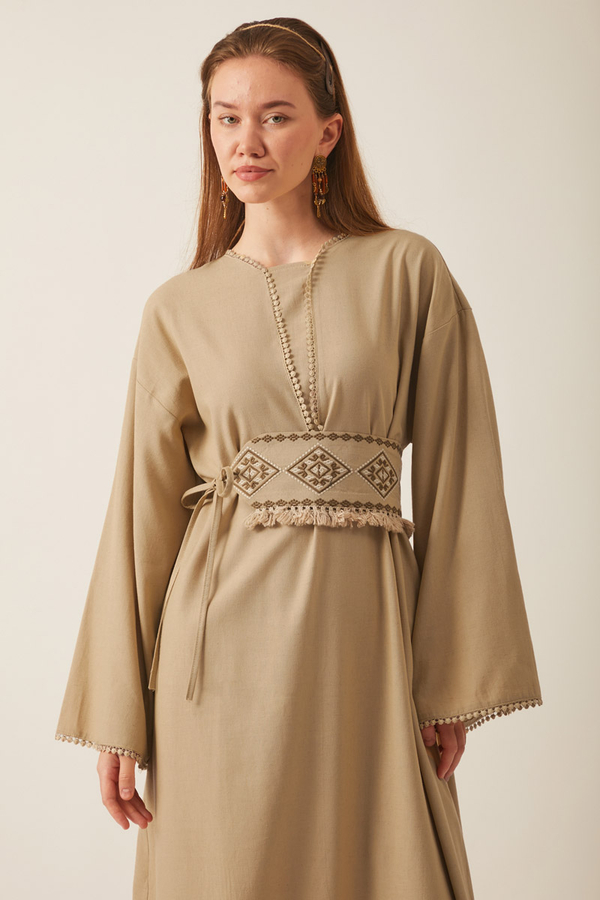 Asrin Dress Beige - 9