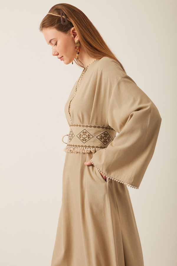 Asrin Dress Beige - 10
