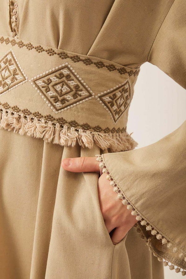 Asrin Dress Beige - 11