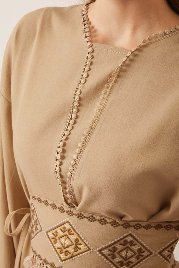 Asrin Dress Beige - 12