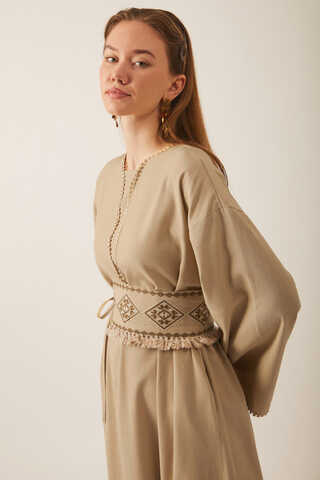 Asrin Dress Beige - 13