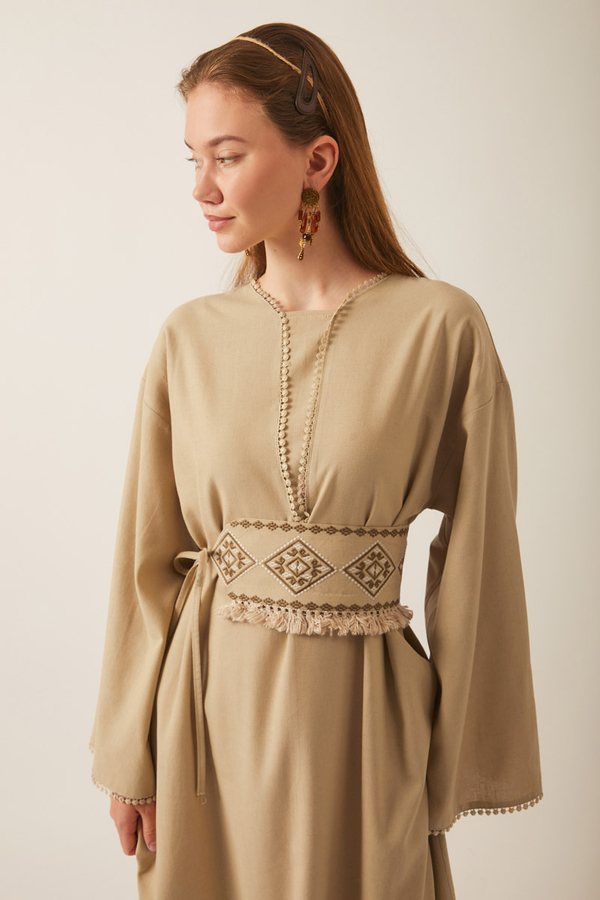Asrin Dress Beige - 14