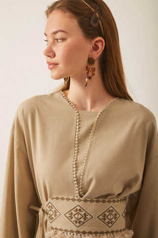 Asrin Dress Beige - 15