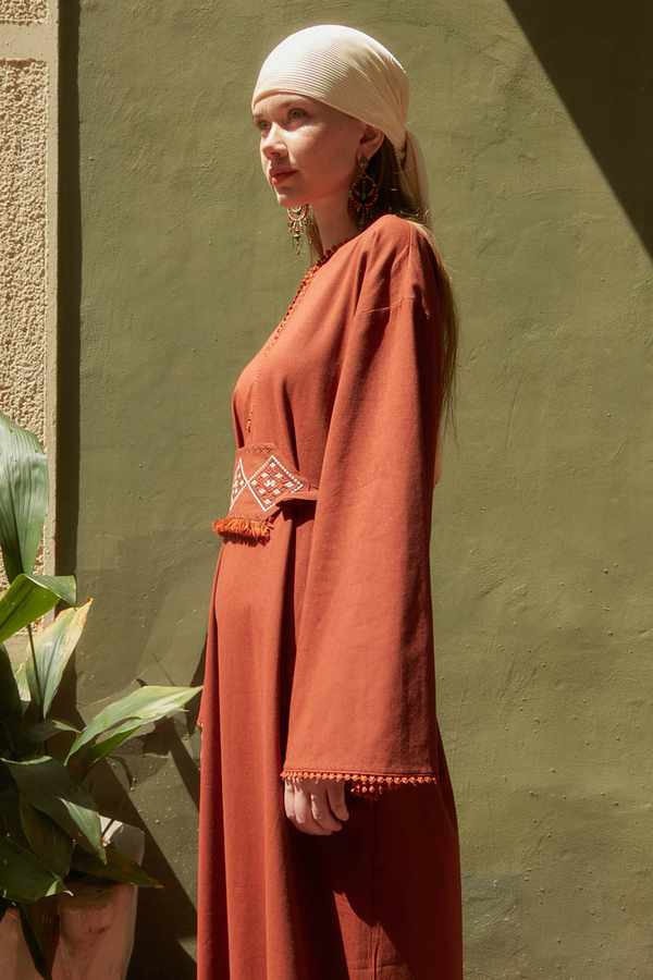 Asrin Dress Brick - 8