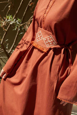 Asrin Dress Brick - 4