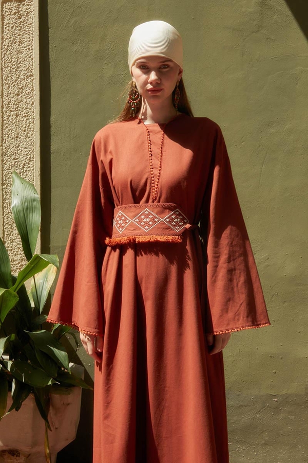 Asrin Dress Brick - 3