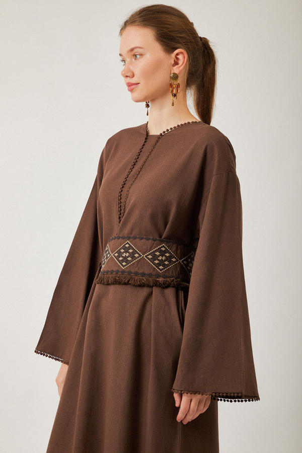 Asrin Dress Brown - 8