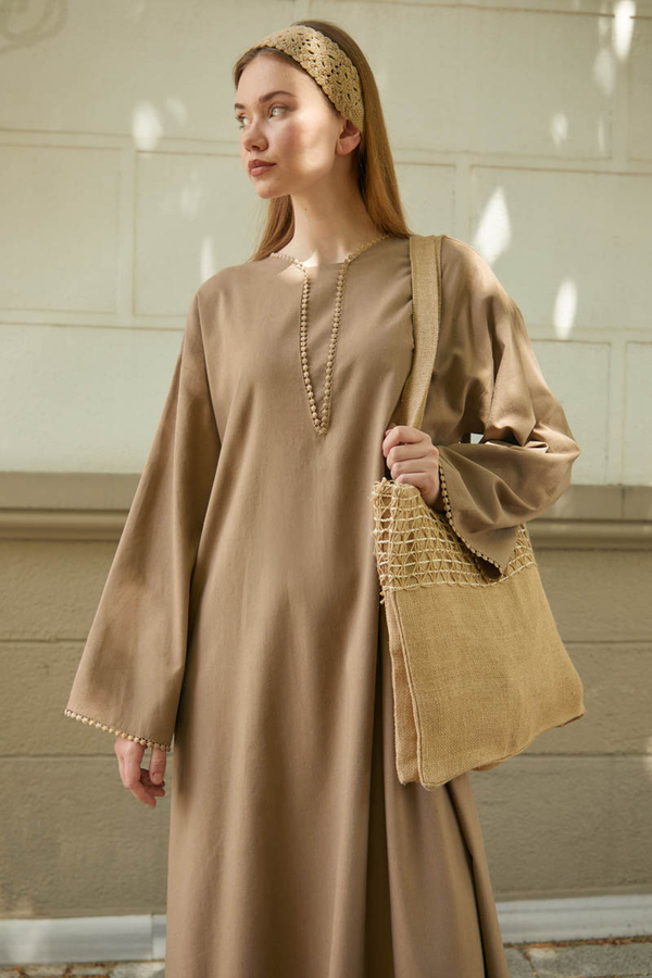 Asrin Dress Camel - 11