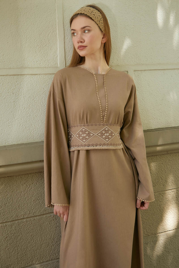 Asrin Dress Camel - 5