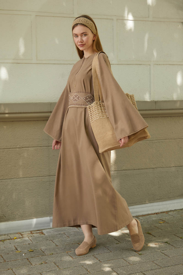 Asrin Dress Camel - 8